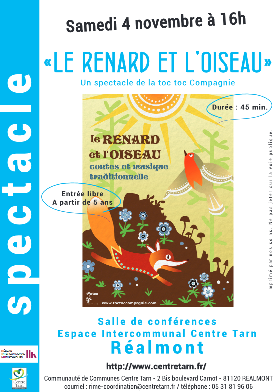 Spectacle Le Renard et L'Oiseau
