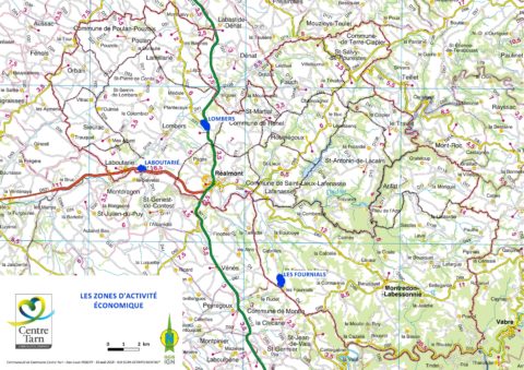 Plan des zones d'activités commerciales